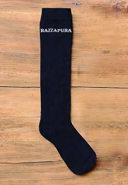 Calzino lungo in microfibra, colore nero.