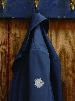 Giacca da concorso blu avio.