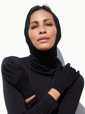 Scaldacollo nero, unisex.